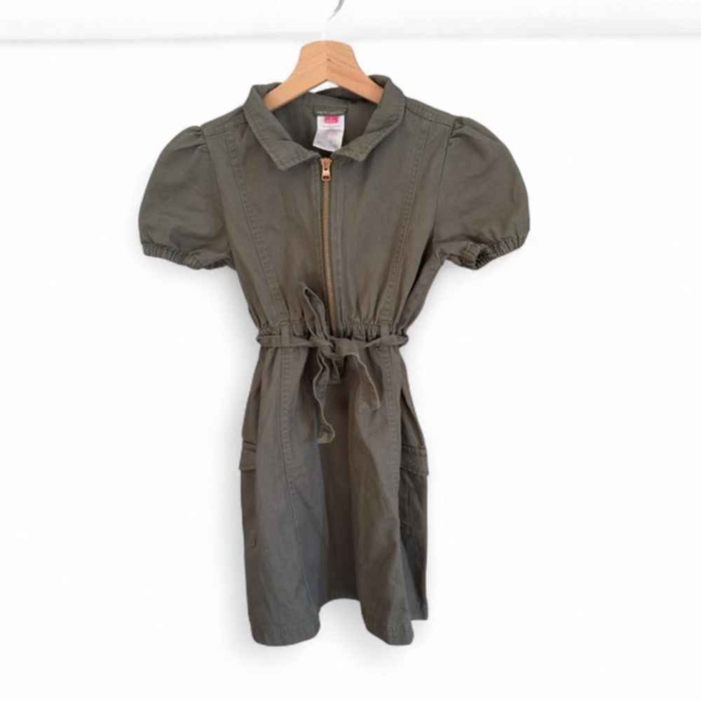 Vince Camuto Vince Camuto girls' army green utility dress 12